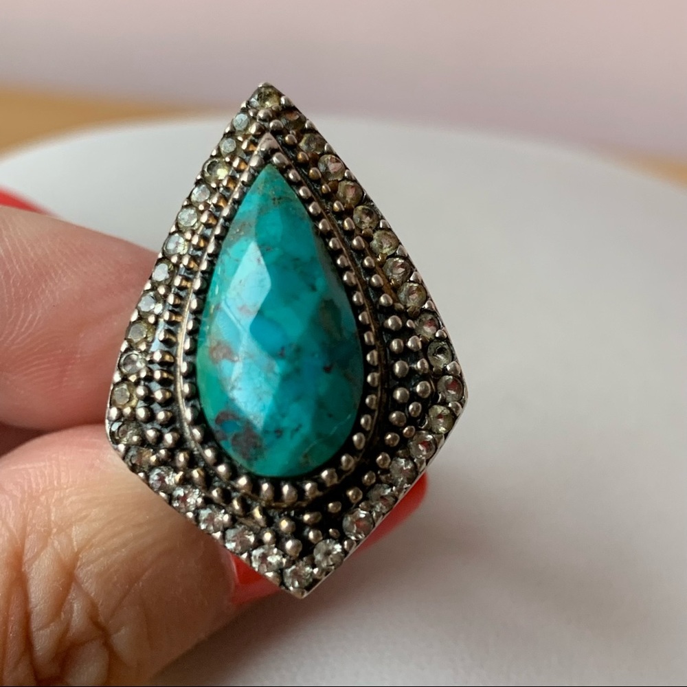 Sterling Silver Turqoise Ring - image 1